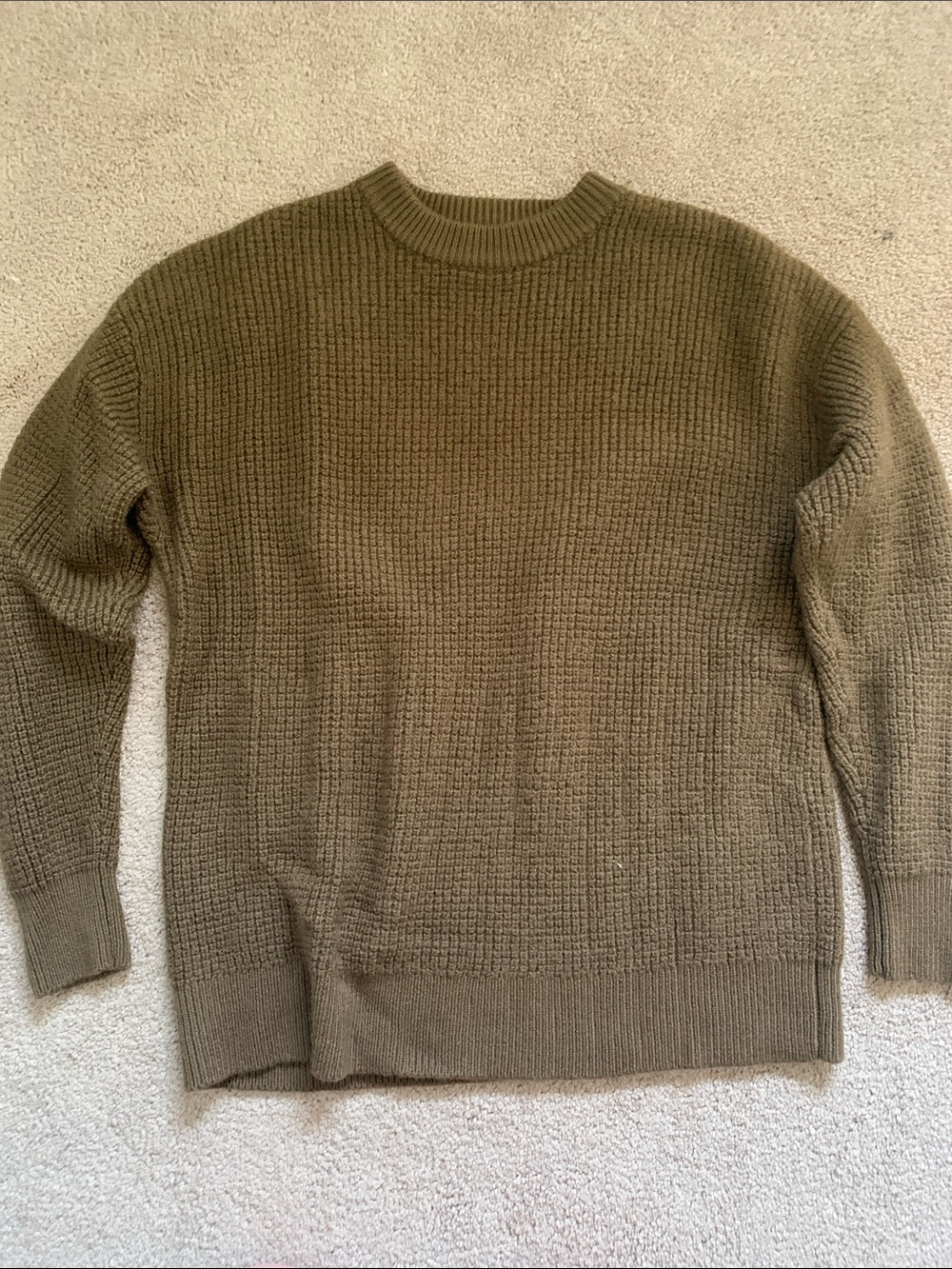 Aritzia Women’s Olive Crewneck Wool Sweater